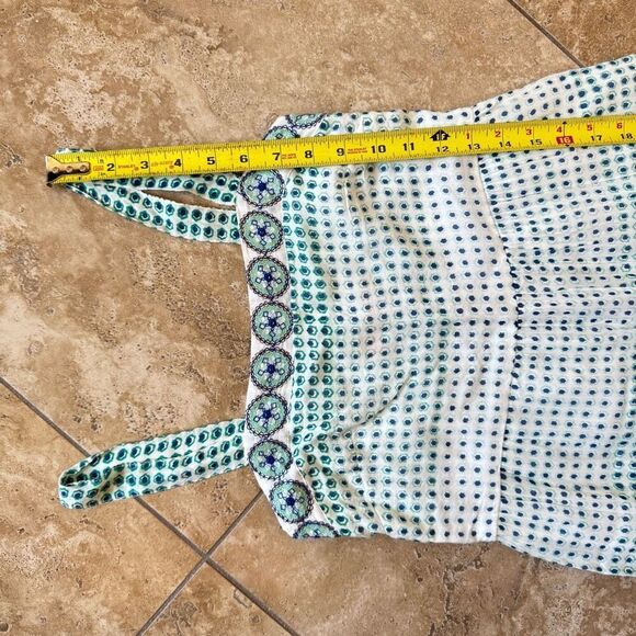 Tuckernuck Oliphant Strappy Maxi Dress Astrid Size XXS White Blue Embroidered - Picture 15 of 16